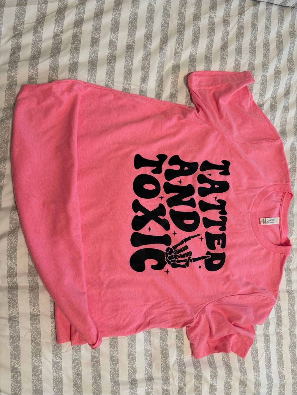 Pink 'Tatted And Toxxic' Graphic Tee